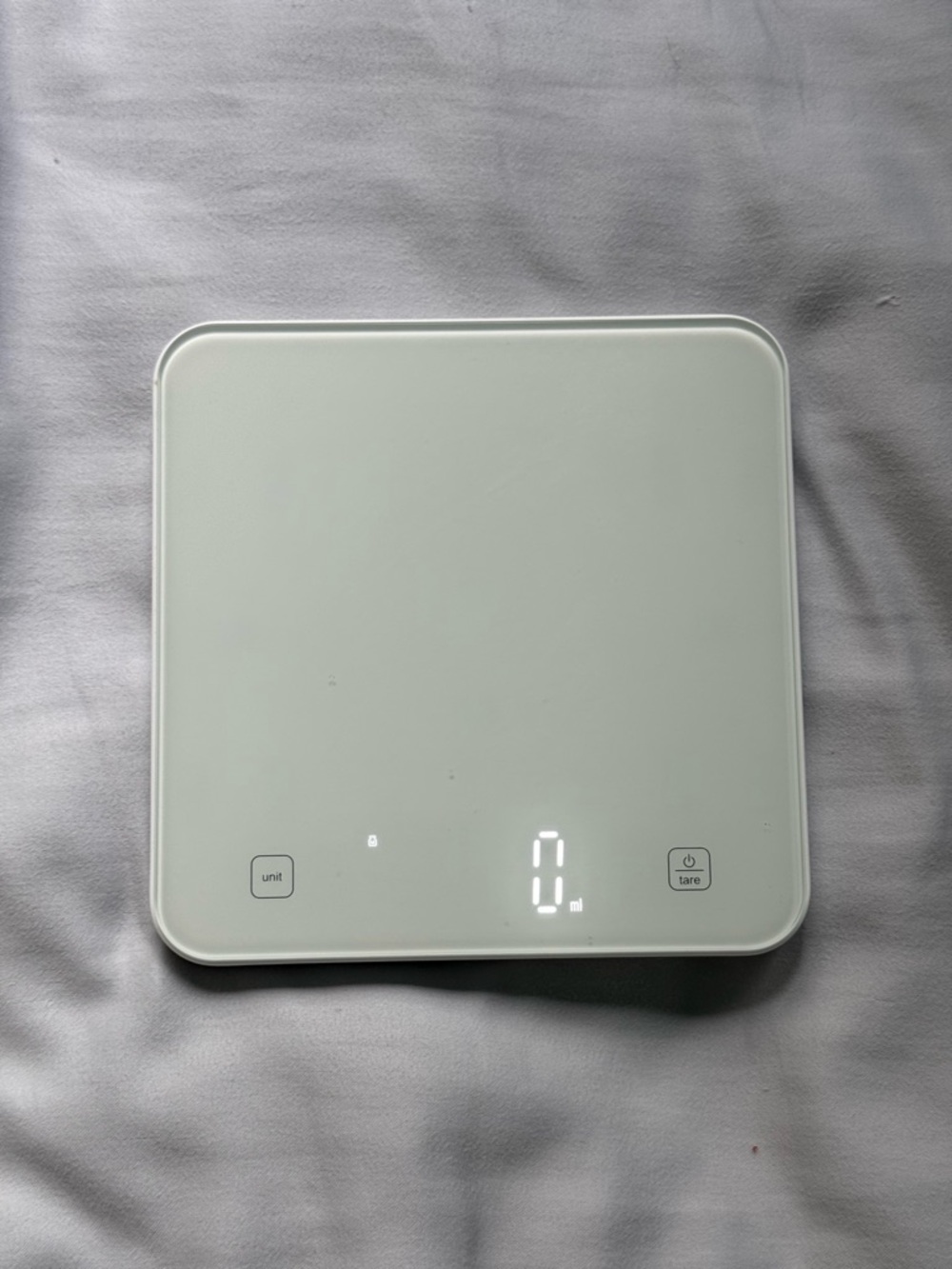 White Digital Kitchen Scale with Tare and Unit Functions